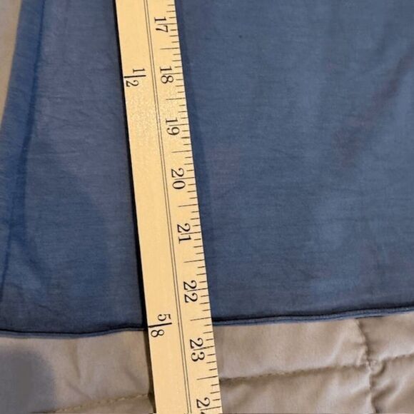 Armani Collezioni Blue Stretch Tank Top Round Neck Surged Edges Size 4 - Picture 6 of 7